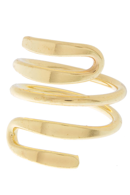 Gold Metal Snake Spring Ring